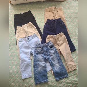 Lot (7) of 12M boys pants.